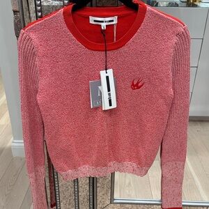 MCQ - Alexander McQueen Red and Pink Knit Sweater